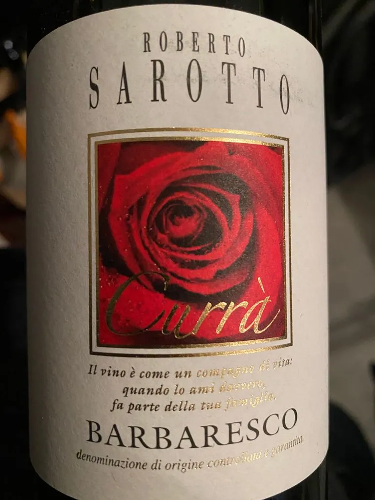 Roberto Sarotto Barbaresco Currà 2016