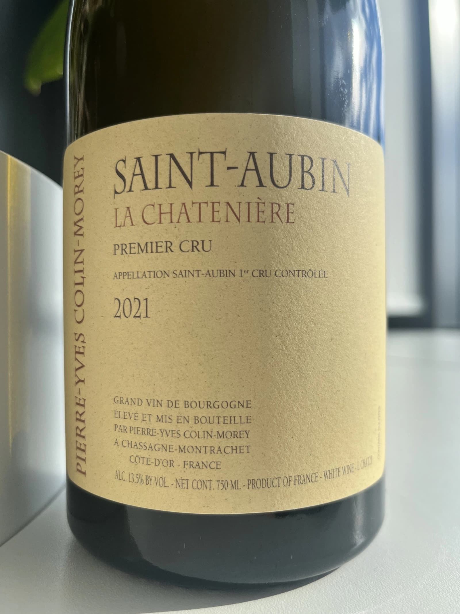 Pierre-Yves Colin-Morey Saint-Aubin La Chatenière Premier Cru 2021