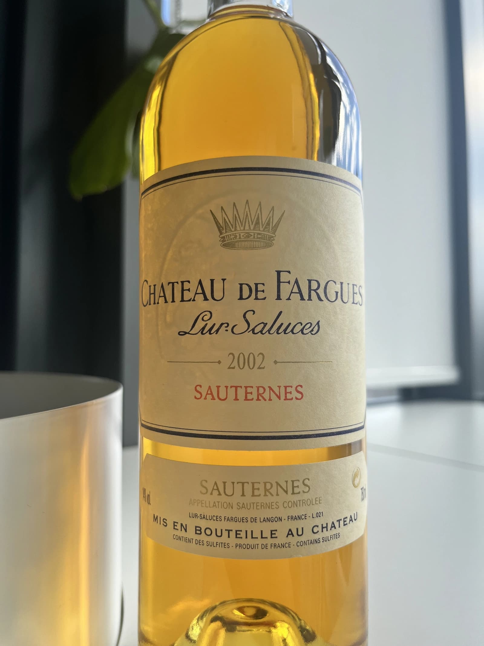 Chateau de Fargues Sauternes 2002